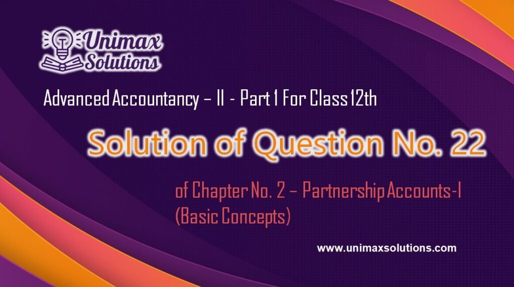 Question 22 Chapter 2 - Class 12 Part 1 Unimax