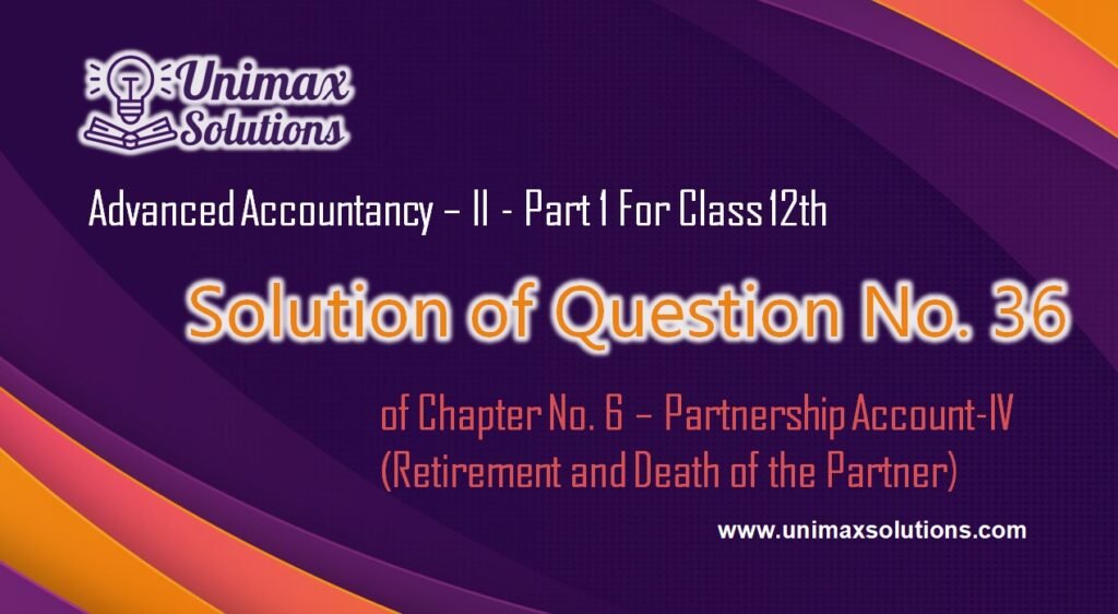 Question 36 Chapter 6 - Class 12 Part 1 Unimax