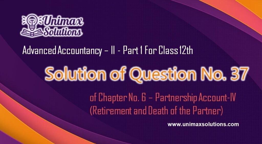 Question 37 Chapter 6 - Class 12 Part 1 Unimax