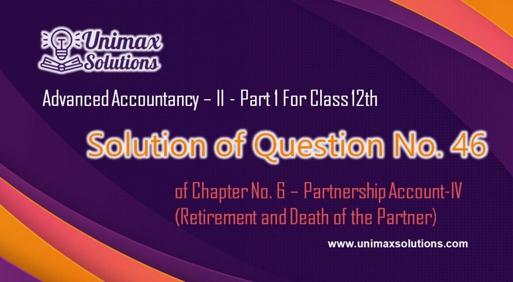 Question 46 Chapter 6 - Class 12 Part 1 Unimax